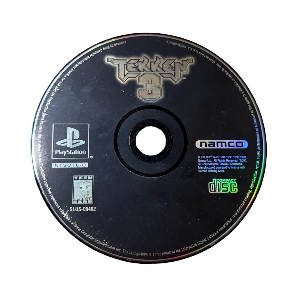 Tekken‎ 3 Sony PlayStation 1 PS1 Fighting Game Disc Only SLUS-00402 Namco 1998